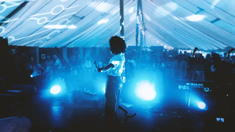 Lavz performs at Standon Calling festival