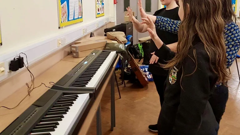 Children Playing Piano