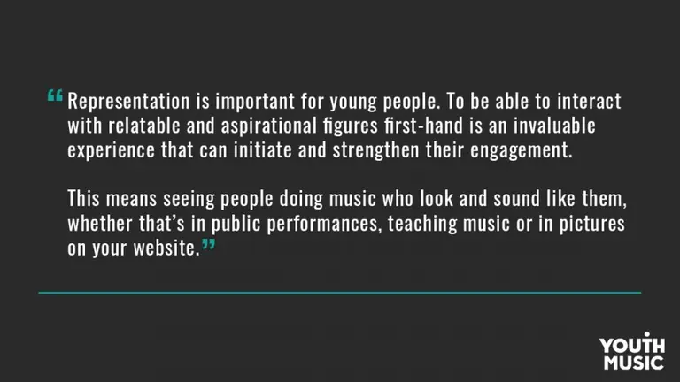 Representation is important for young people