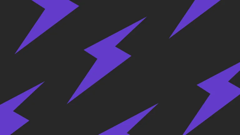 purple lightning bolts on a black background