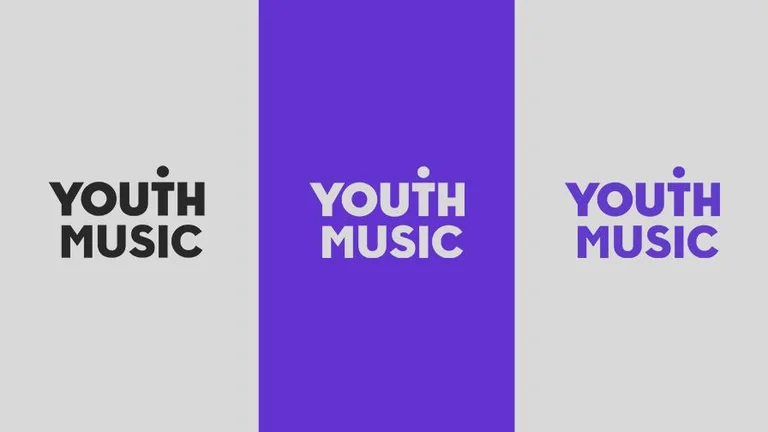 three youth music logos in different colourways