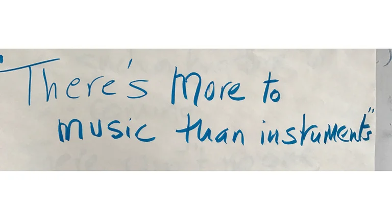 quote that there is more to music than instruments